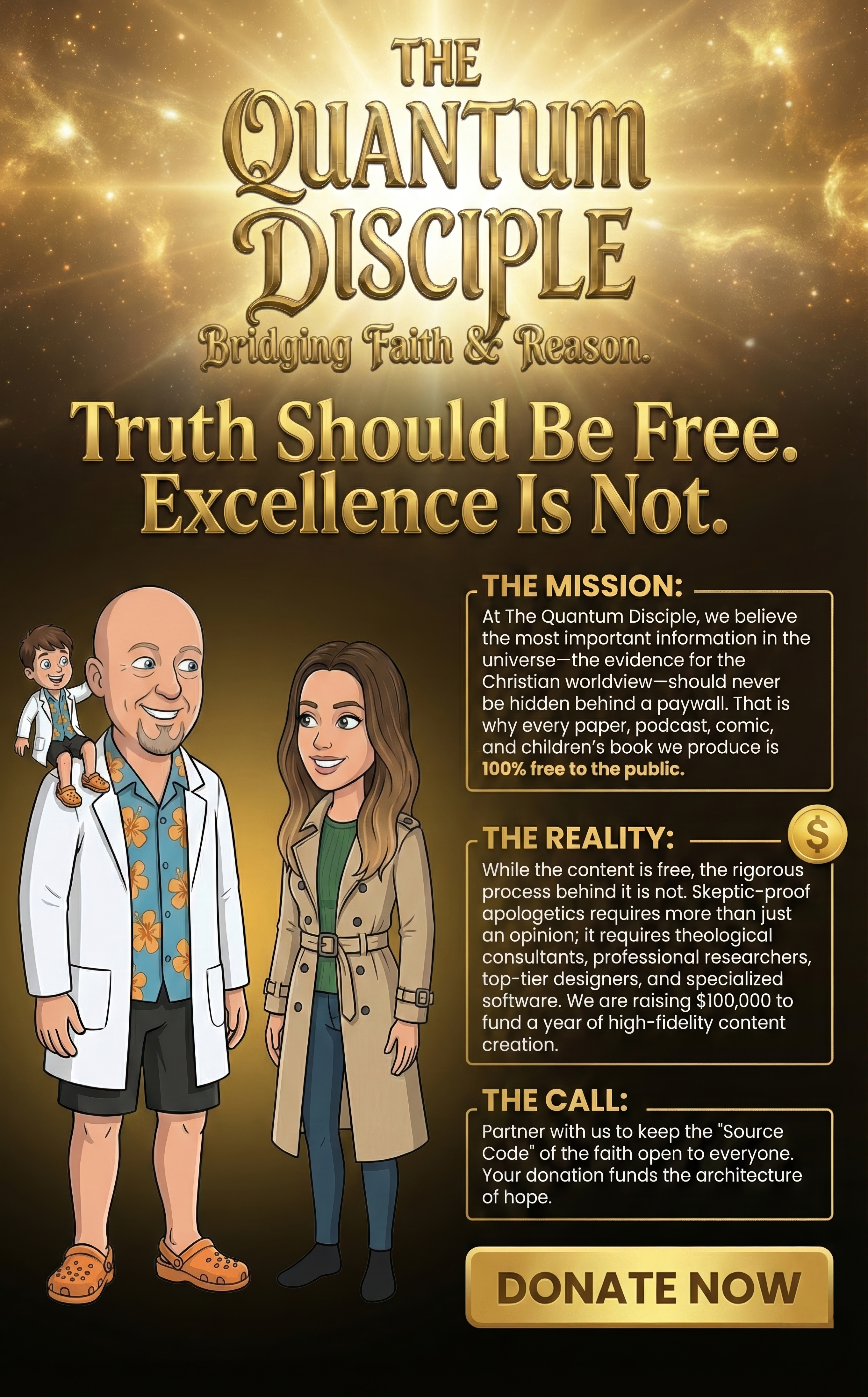 The Quantum Disciple — Truth Should Be Free. Excellence Is Not. Donate to fund a year of high-fidelity content.